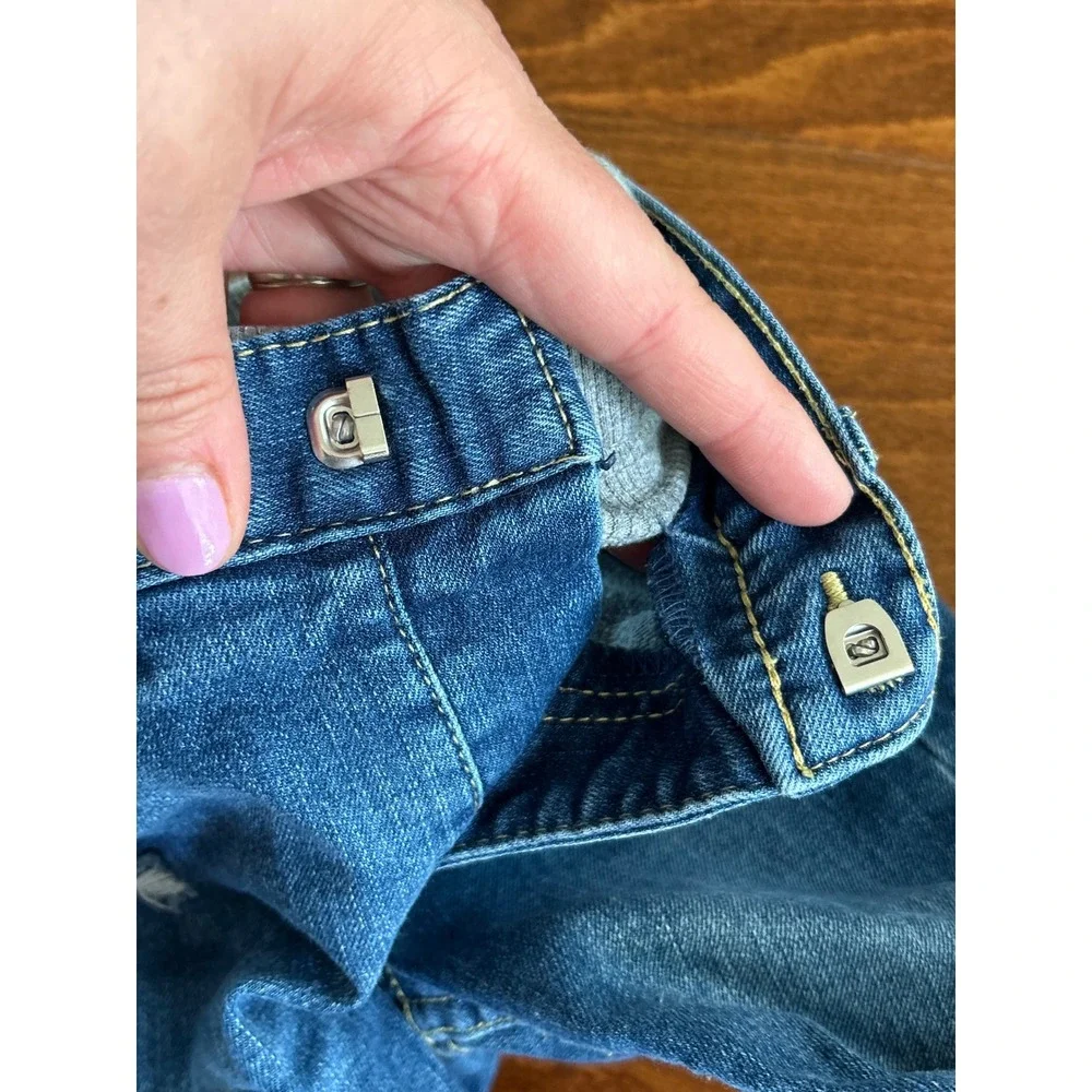 Levis 18M Toddler Boys Pull On Jeans Medium Wash Distressed Denim Pants 7319-M3M